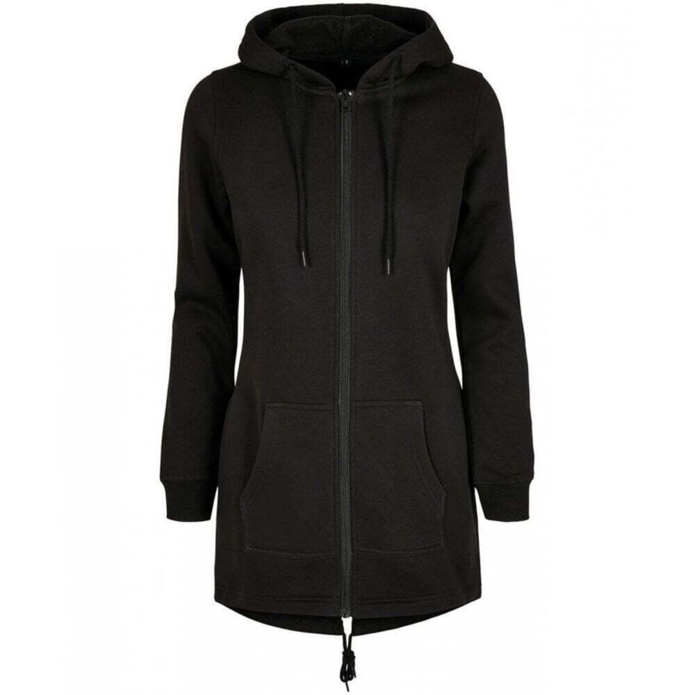 Build Your Brand Womens/Ladies Sweat Parka / Black